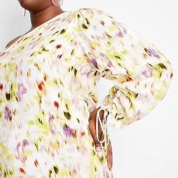 NWOT FUTURE COLLECTIVE PLUS SIZE ONE SHOULDER MIDI DRESS - Picture 3 of 6